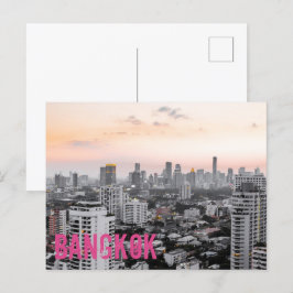 Postal Festiva Bangkok sukhumvit skyline sunset regalo de arte fi