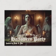 Banquete gótico de Halloween a la luz de las velas