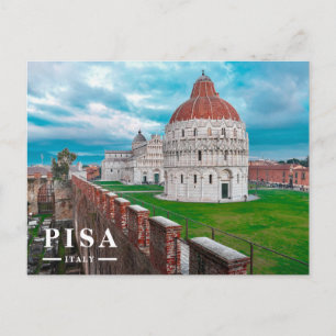 Postal Festiva Baptisterio de Pisa y Catedral Piazza dei Miracoli