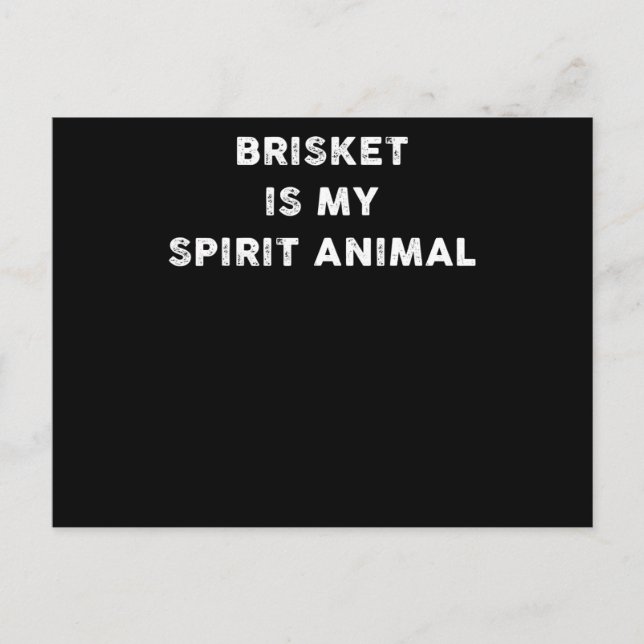 Postal Festiva Barbacoa | Brisket Es Mi Espíritu Animal Regalos D (Anverso)