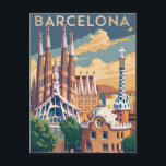 Postal Festiva Barcelona Spain vintage<br><div class="desc">Barcelona Spain vintage</div>