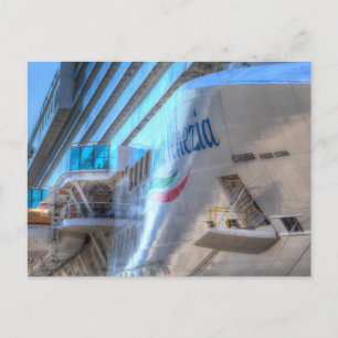 Postal Festiva Barco de crucero de lujo