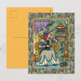 POSTAL FESTIVA BASTANTE BIEN, CAT Y SUS MASCOTAS, BAT CAGE, HALLO