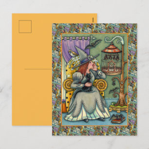 POSTAL FESTIVA BASTANTE BIEN, CAT Y SUS MASCOTAS, BAT CAGE, HALLO