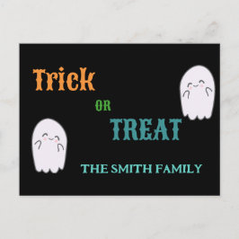 Postal Festiva Bastante fantasma o trata Halloween