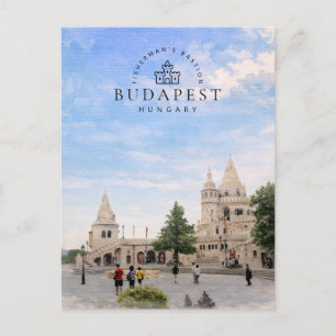 Postal Festiva Bastión de los Pescadores   Budapest Hungría Acuar
