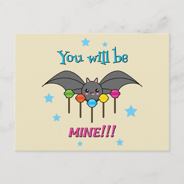 Postal Festiva Bat Craving Lollipops - You Will Be Mine (Anverso)