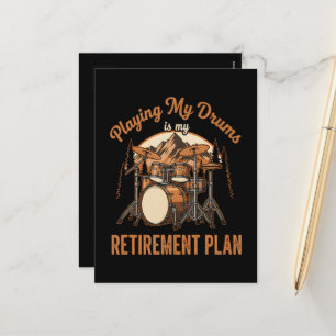 Postal Festiva Batería es mi plan de retiro Música de baterista