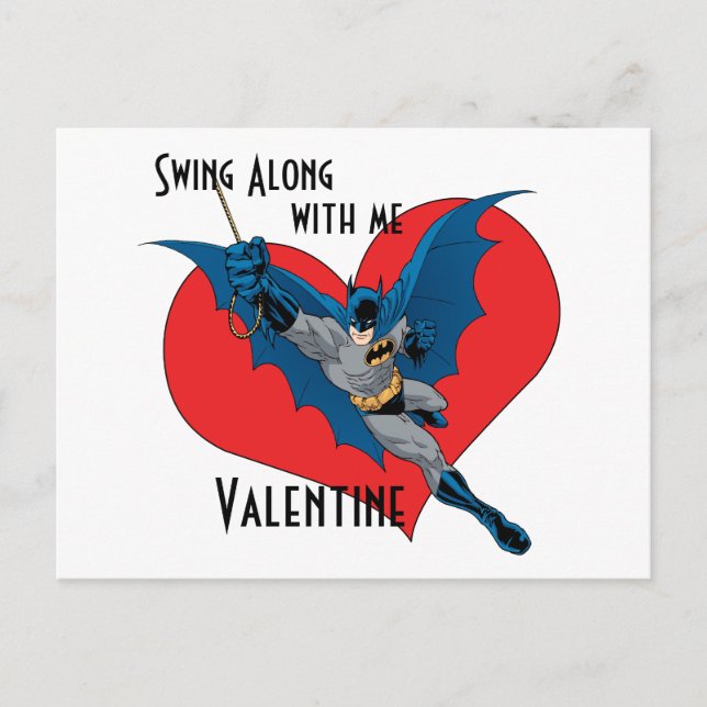 Postal Festiva Batman Valentine | Swing Along With Me (Anverso)