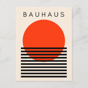 Postal Festiva Bauhaus Naranja Red Sun