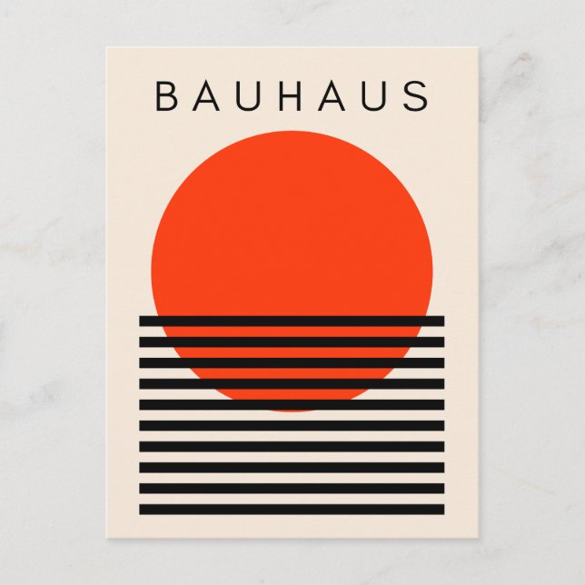 Postal Festiva Bauhaus Naranja Red Sun (Anverso)