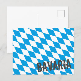 Postal Festiva Bavaria Alemania Bandera del Diamante Diseño