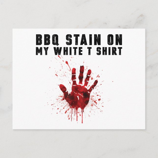 Postal Festiva Bbq Stain En Mi Blanco (Anverso)