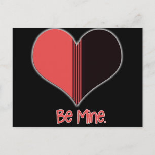Postal Festiva Be Mine Valentine Red Stripe Heart