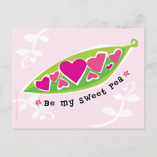 Postal Festiva Be My Sweet Pea Valentcard (Anverso)
