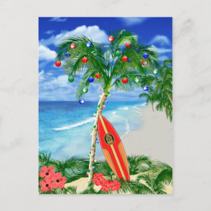 Postal Festiva Beach Christmas