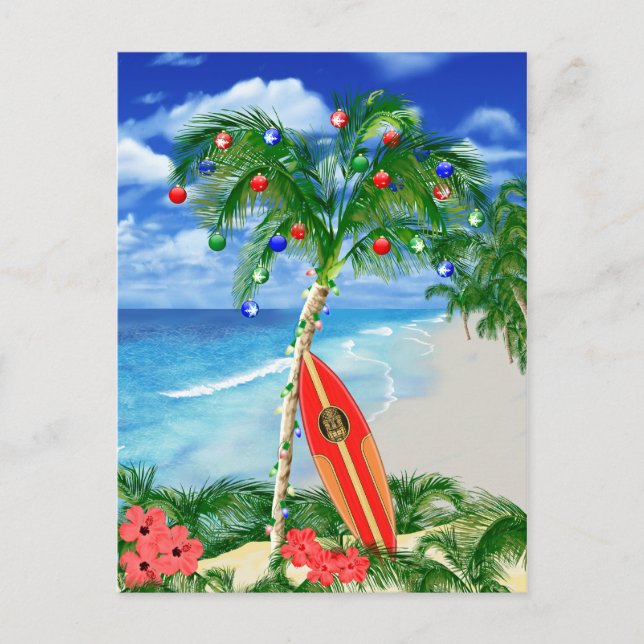 Postal Festiva Beach Christmas (Anverso)