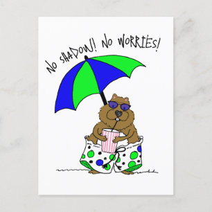 Postal Festiva Beach Day Groundhog