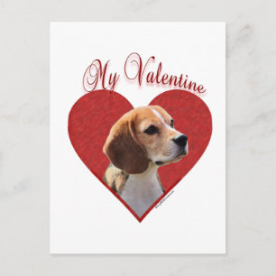 Postal Festiva Beagle My Valentine