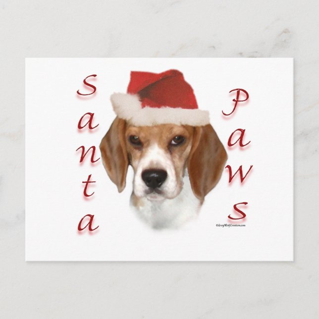 Postal Festiva Beagle Papá (Anverso)