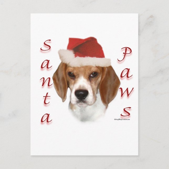 Postal Festiva Beagle Papá (Anverso)