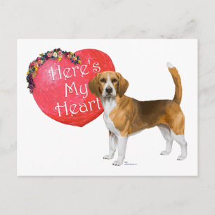 Postal Festiva Beagle Valentine