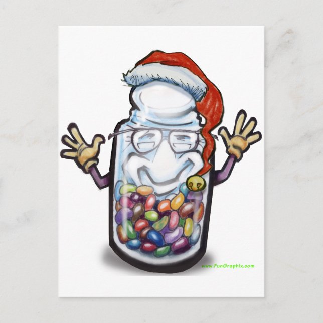 Postal Festiva Bean Counters Navidades (Anverso)