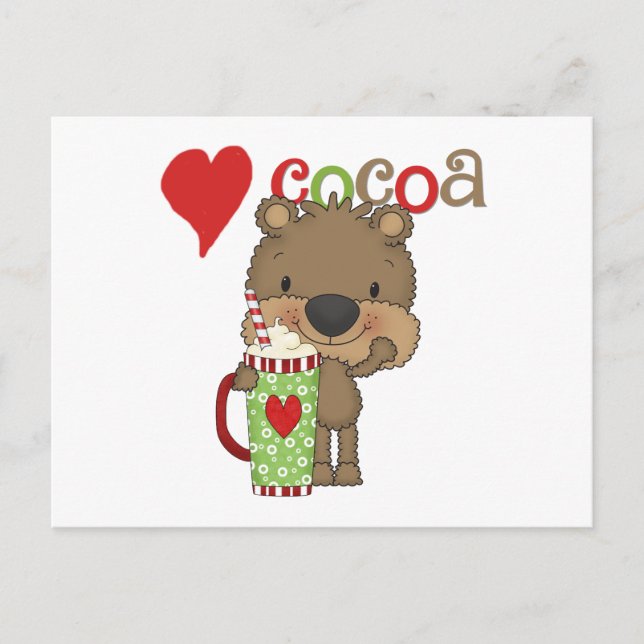 Postal Festiva Bear Cocoa Love Holiday (Anverso)