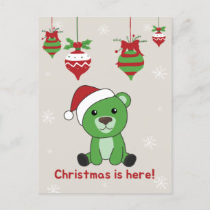 Postal Festiva Bear Merry Christmas Winter Animals Bears Holiday 