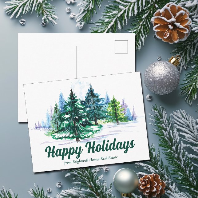 Postal Festiva Beautiful Christmas Tree Landscape Custom Company (Subido por el creador)