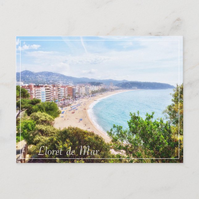 Postal Festiva Beautifyl Lloret de Mar panorame travel (Anverso)