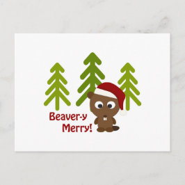 Postal Festiva ¡Beaver-y Merry! Navidades Beaver
