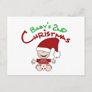 Postal Festiva Bebé 2 Navidades camisetas y regalos