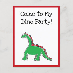 Postal Festiva Bebé Brontosauro Personalizado Dinosaurio Gear