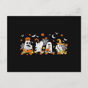 Postal Festiva Beber café dulce fantasma Halloween Fall Ghost Bo