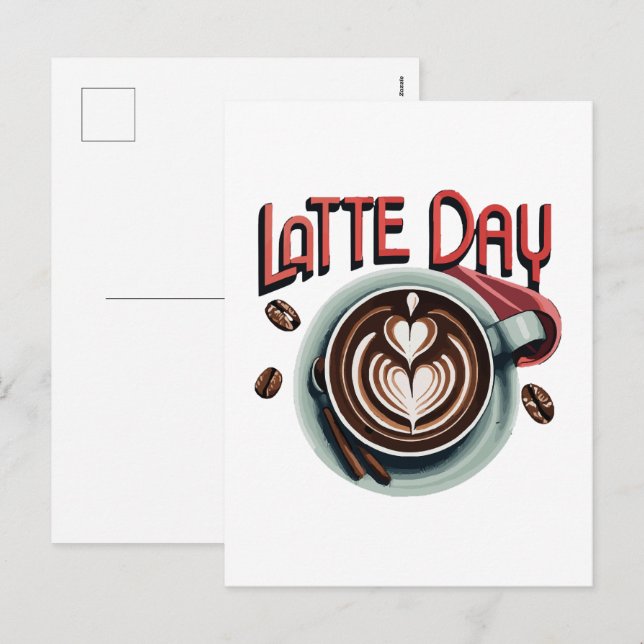 Postal Festiva Bebidas de Café (Anverso / Reverso)