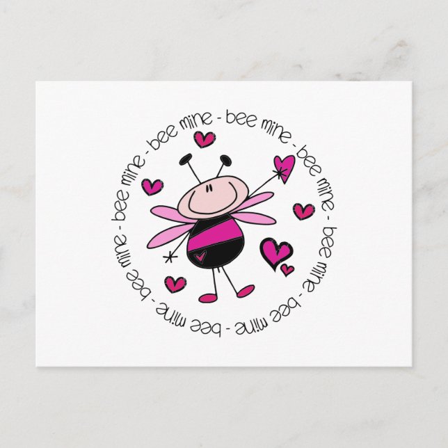 Postal Festiva Bee Mine Valentine (Anverso)