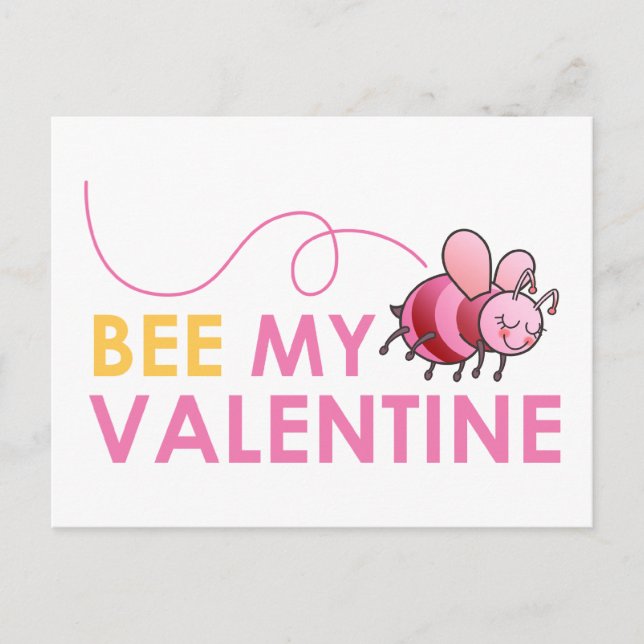 Postal Festiva Bee My Valentine (Anverso)