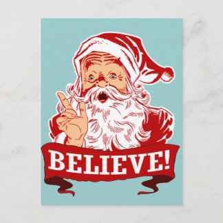 Postal Festiva Believe In Santa Claus