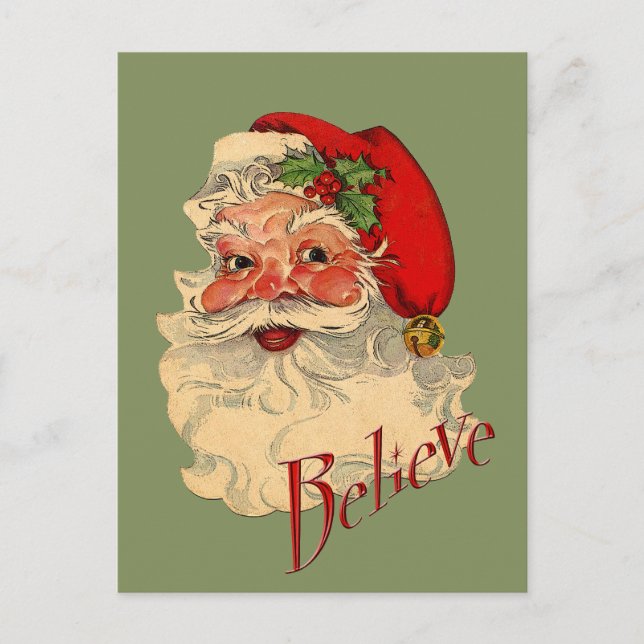 Postal Festiva Believe Santa (Anverso)