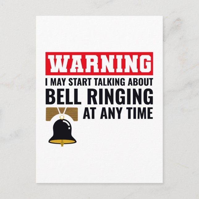 Postal Festiva Bell Ringer Ringing Colector Campanólogo Funny (Anverso)