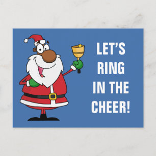 Postal Festiva Bell Ringing Black Santa Claus