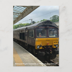 Postal Festiva Belmond Royal Scotsman en la estación de Wemyss Ba