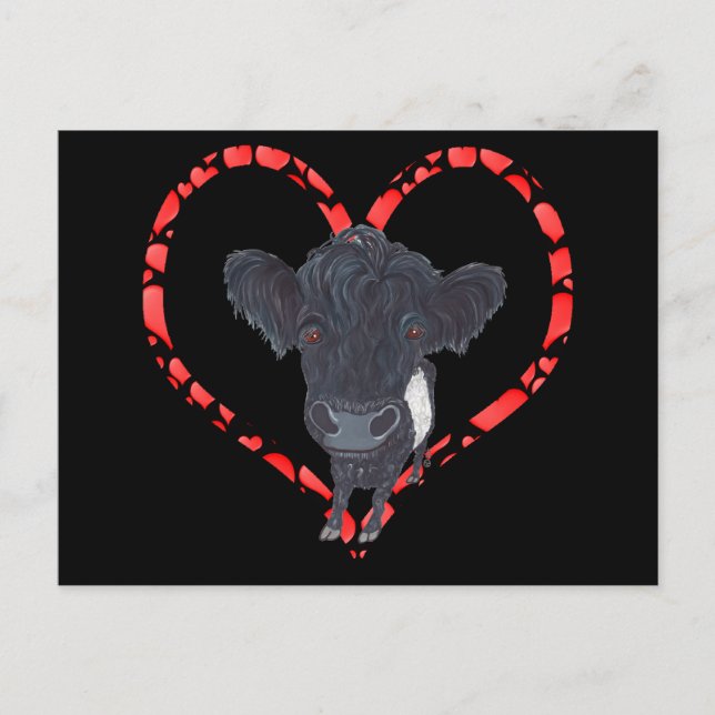 POSTAL FESTIVA BELTED GALLOWAY HEART (Anverso)