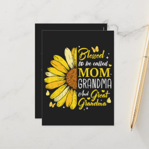 Postal Festiva Bendecida por ser llamada Mamá Abuela