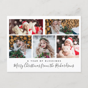 Postal Festiva Bendiciones de navidades   Cuadrícula multifotográ