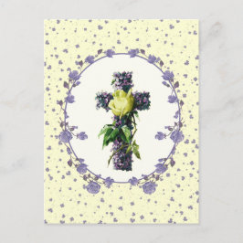 Postal Festiva Bendiciones de Pascua. Vintage Easter Cross Religi