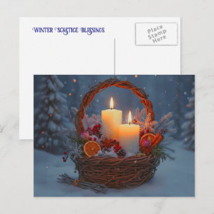 Postal Festiva Bendiciones del Solsticio de Invierno Especias de 