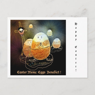 Postal Festiva Benedicto de Huevos de Pascua Postcard