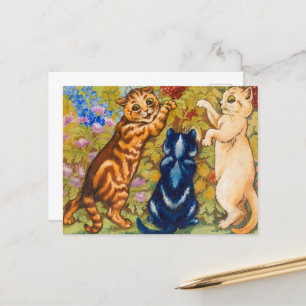 Postal Festiva Berry Picking por Louis Wain